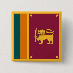 Sri Lanka-Flagge Button