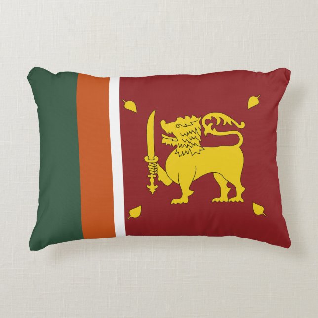 Sri Lanka-Flagge Dekokissen (Vorderseite)