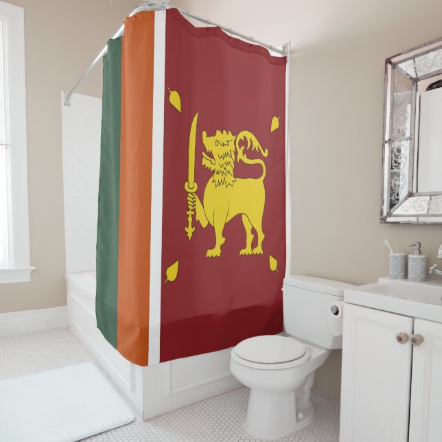 Sri Lanka-Flagge Duschvorhang (Beispiel)