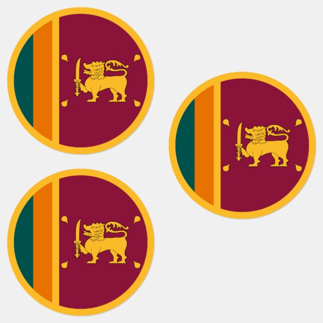 Sri Lanka-Flagge Etiketten (Gruppe)