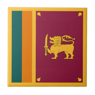 Sri Lanka-Flagge Fliese