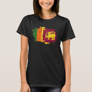 Sri Lanka-Flagge Grunge Landesflagge Sri Lanka T-Shirt