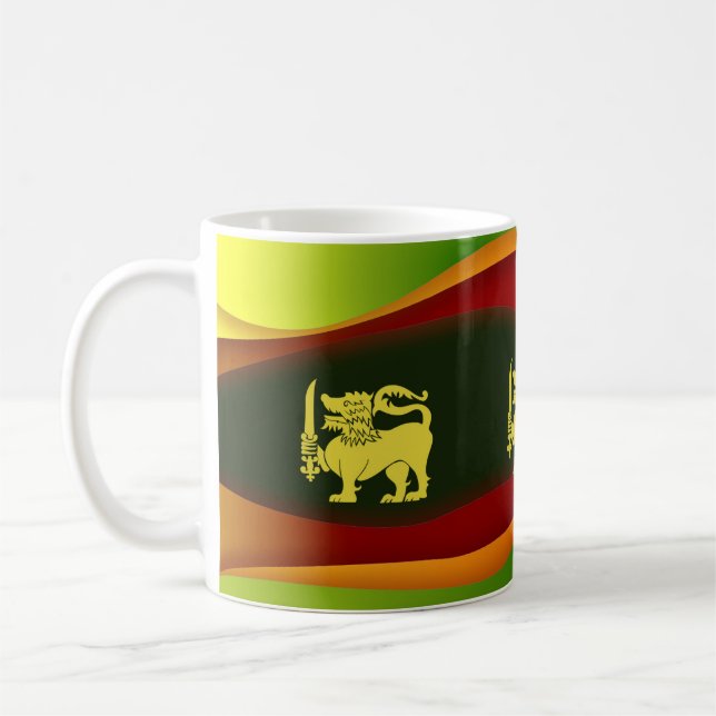 Sri Lanka-Flagge Kaffeetasse (Links)