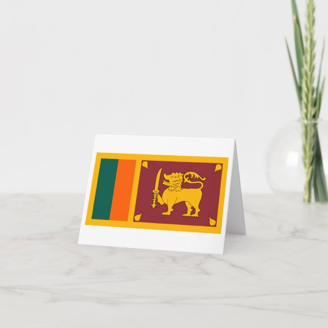 Sri Lanka-Flagge Karte (Vorderseite)