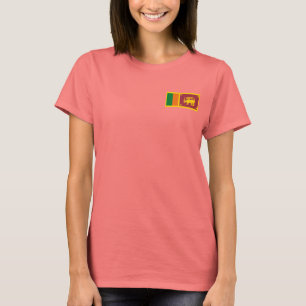 Sri Lanka Flagge + Karte T-Shirt