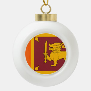 Sri Lanka Flagge Keramik Kugel-Ornament
