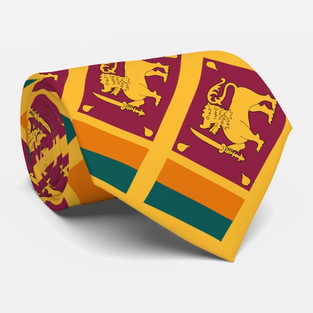 Sri Lanka-Flagge Krawatte (Gerollt)
