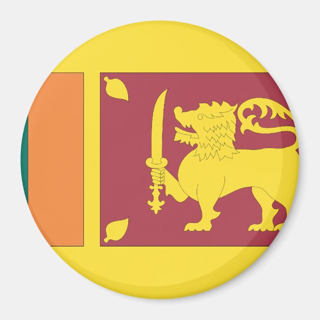 Sri Lanka-Flagge Magnet (Vorne)
