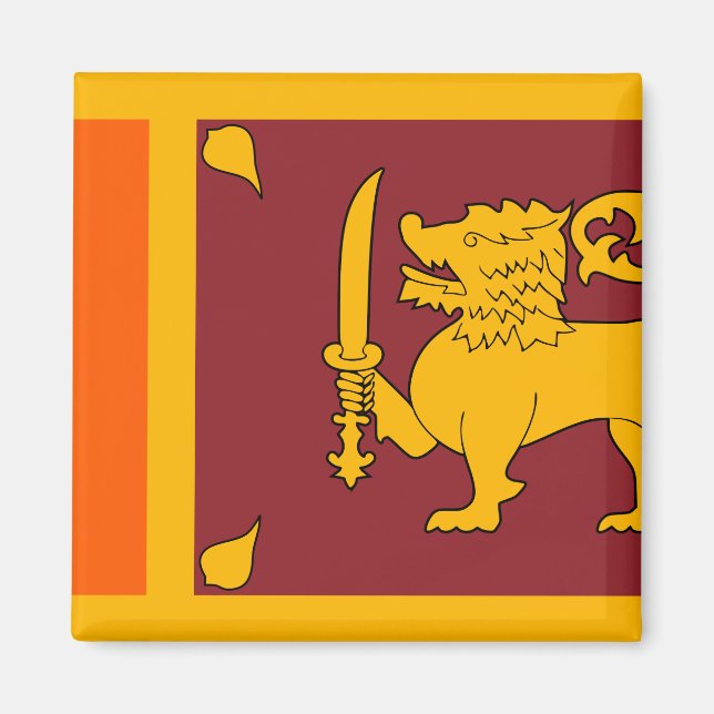 Sri Lanka-Flagge Magnet (Vorne)