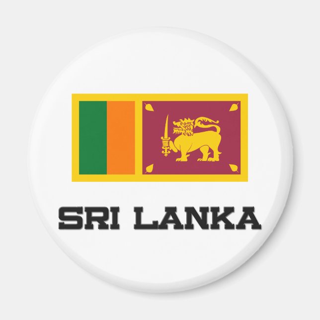 Sri Lanka-Flagge Magnet (Vorne)