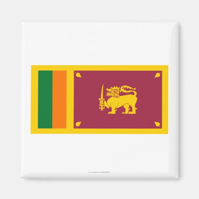 Sri Lanka-Flagge Magnet (Vorne)