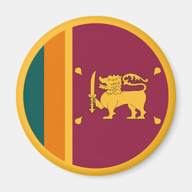 Sri Lanka-Flagge Magnet (Vorne)