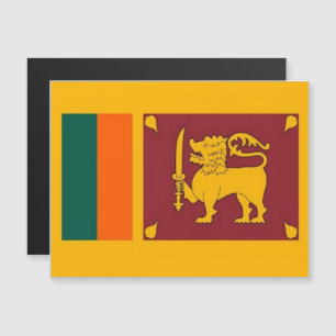 Sri Lanka - Flagge - Magnetkarte