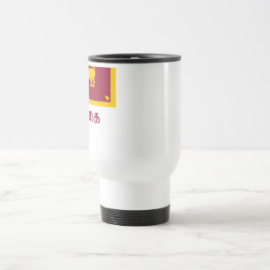 Sri Lanka Flagge mit Namen auf Tamil Reisebecher