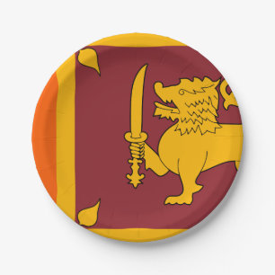 Sri Lanka-Flagge Pappteller