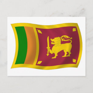 Sri Lanka Flagge Postkarte