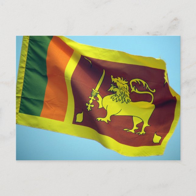 Sri-lanka-Flagge Postkarte (Vorderseite)