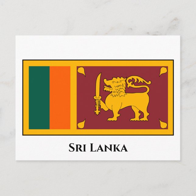 Sri Lanka-Flagge Postkarte (Vorderseite)