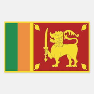 Sri Lanka-Flagge Rechteckiger Aufkleber