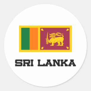 Sri Lanka-Flagge Runder Aufkleber