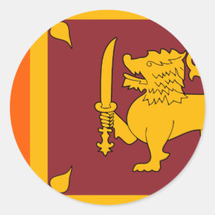 Sri Lanka-Flagge Runder Aufkleber