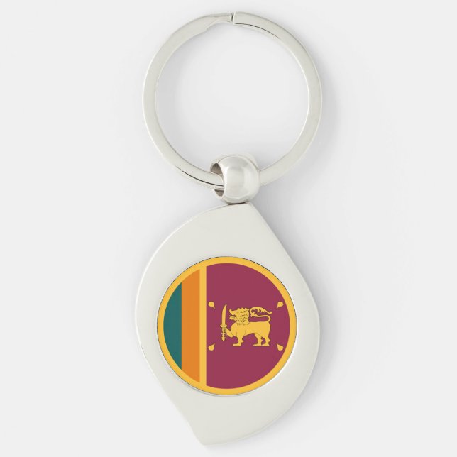 Sri Lanka-Flagge Schlüsselanhänger (Vorderseite)