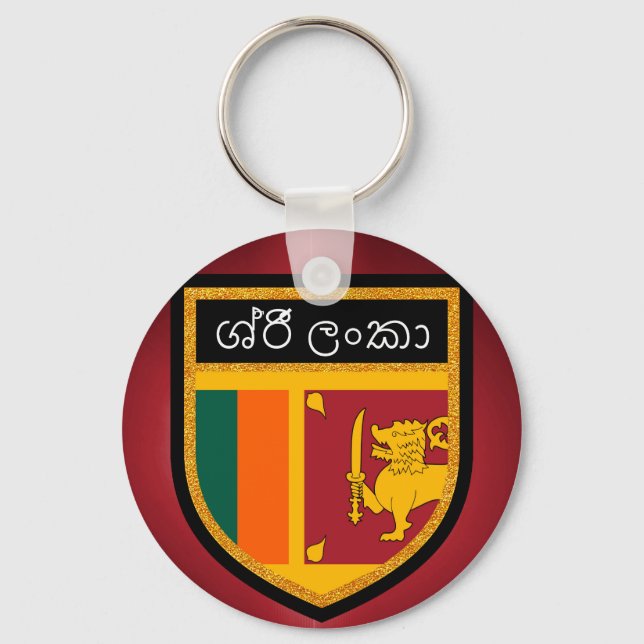 Sri Lanka-Flagge Schlüsselanhänger (Vorderseite)