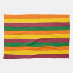 Sri Lanka Flagge stripes Linien Farbmuster Geschirrtuch