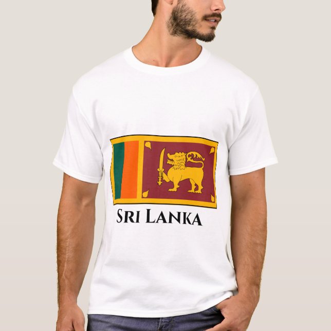 Sri Lanka-Flagge T-Shirt (Vorderseite)