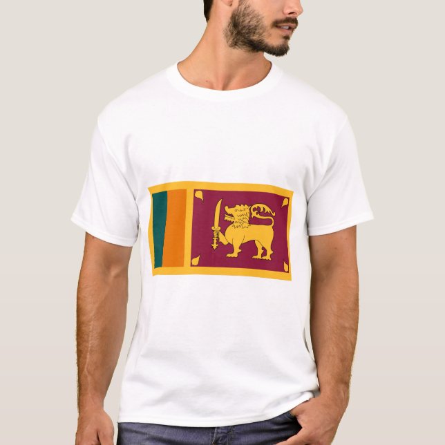 Sri Lanka-Flagge T-Shirt (Vorderseite)