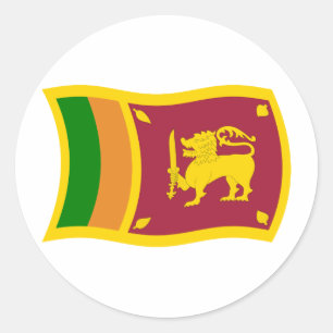 Sri Lanka Flaggen Aufkleber
