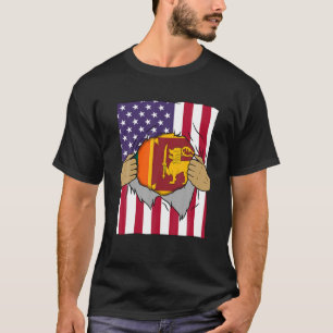 Sri Lanka-Flaggen in Me Zuhause Pride Sri Lankan-N T-Shirt
