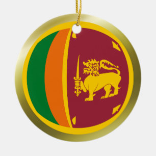 Sri Lanka-Flaggen-Ornament Keramikornament