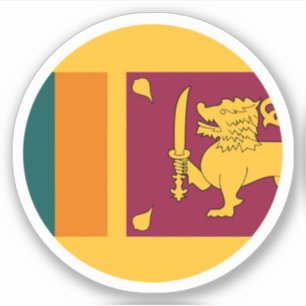 Sri Lanka Flaggen-Rund-Aufkleber Aufkleber