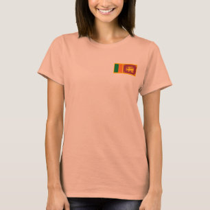 Sri Lanka Flaggen- und Map-T - Shirt