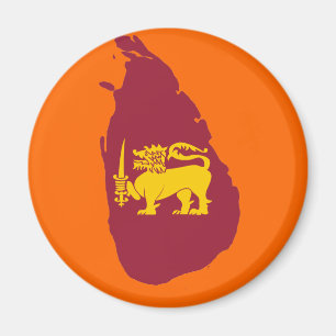 Sri Lanka-Flaggenkarte Magnet
