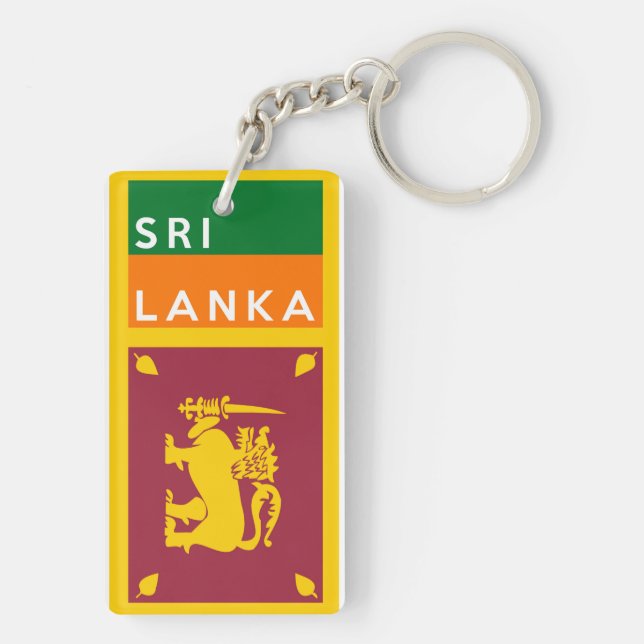sri lanka Flaggenland Schlüsselanhänger (Rückseite)
