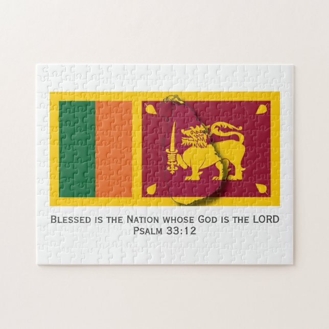 SRI LANKA | Gesegnete Nation | SRI LANKAN FLAG Puzzle (Horizontal)