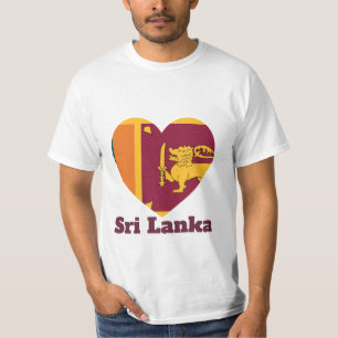 Sri Lanka Herzenflagge T - Shirt