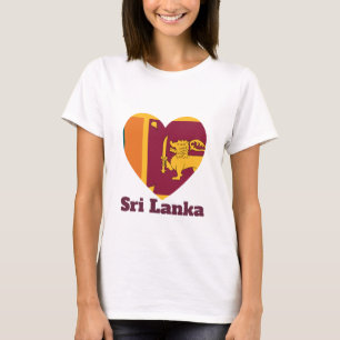 Sri Lanka Herzenflagge T-Shirt