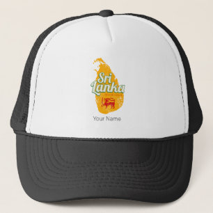 Sri Lanka Karte Vintag Holiday Island Souvenir Truckerkappe