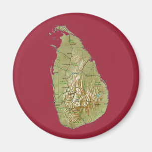 Sri Lanka Karten-Magnet Magnet