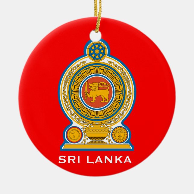 SRI LANKA * Keramik-Weihnachtsverzierung Keramik Ornament (Vorne)
