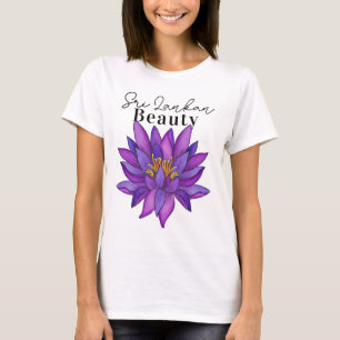 Sri Lanka Lotus Blume Malerei T-Shirt