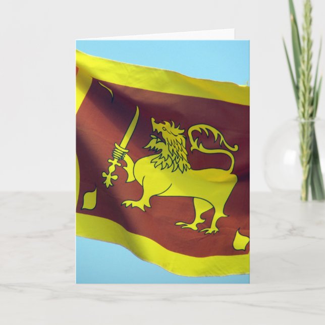 Sri Lanka Löweflagge Karte (Vorderseite)