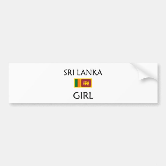 SRI LANKA MÄDCHEN AUTOAUFKLEBER (Vorne)