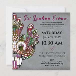 Sri Lanka Modernes kulturelles Design Einladung