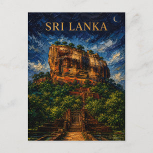 Sri Lanka: Mystic Night Sigiriya Art Souvenir Postkarte