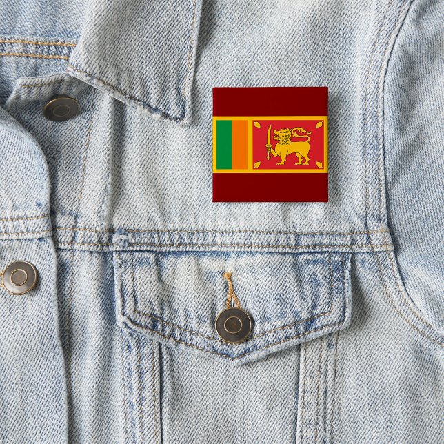 Sri Lanka Nationalflagge Löwensymbol Button (Von Creator hochgeladen)