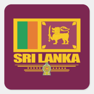 Sri Lanka Pride Quadratischer Aufkleber